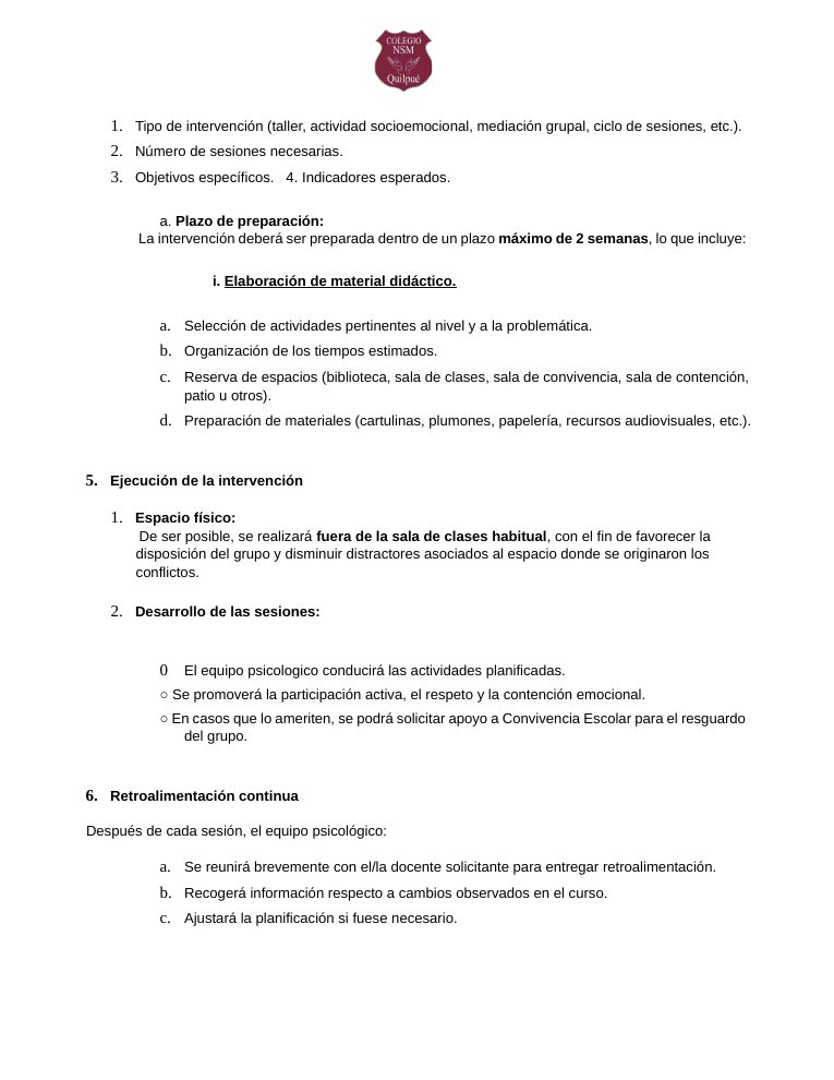 Página 45 del RICE Colegio NSM