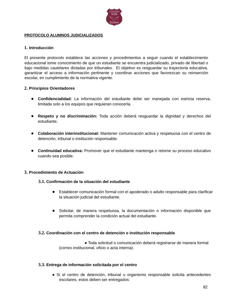 Página 82 del RICE Colegio NSM