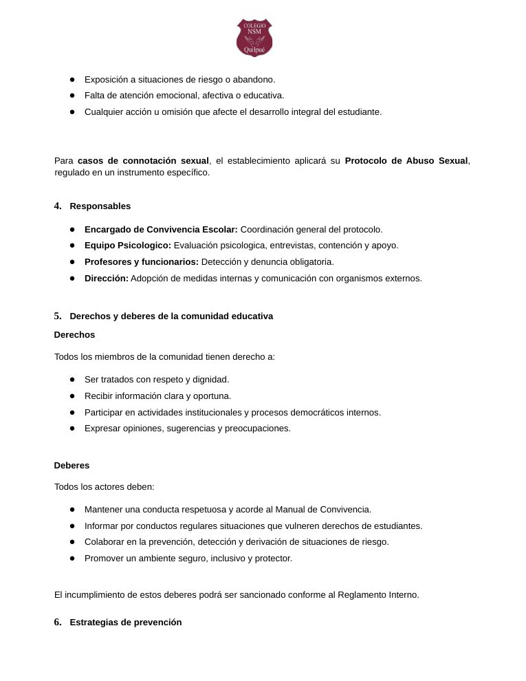 Página 89 del RICE Colegio NSM