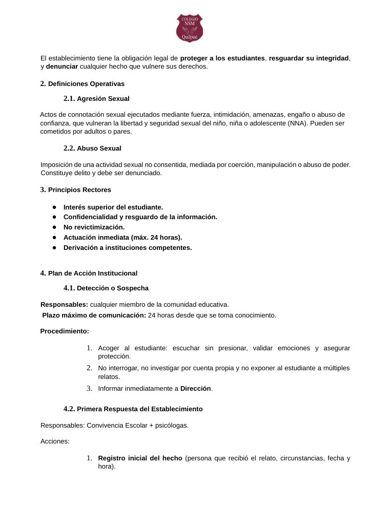 Página 93 del RICE Colegio NSM