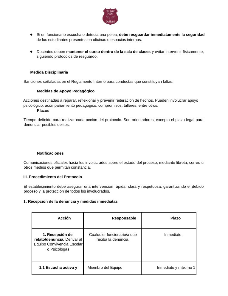 Página 101 del RICE Colegio NSM