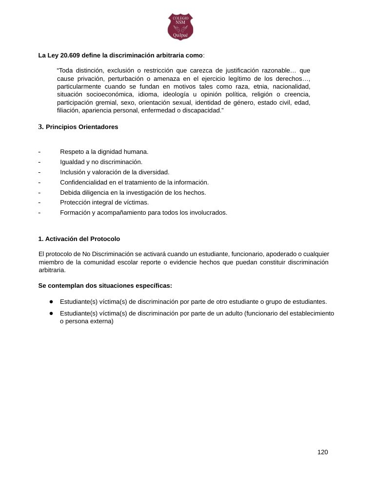 Página 120 del RICE Colegio NSM